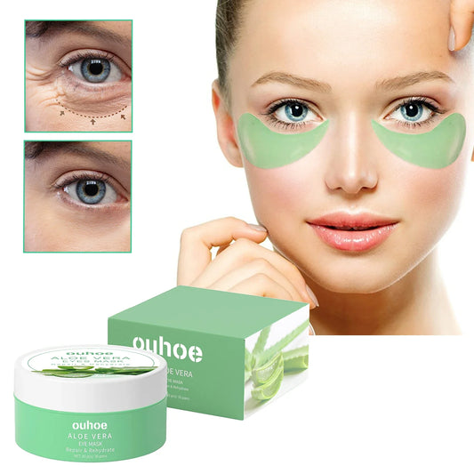 60 Pieces Aloe Vera Collagen Eye Mask for Dark Circles-0