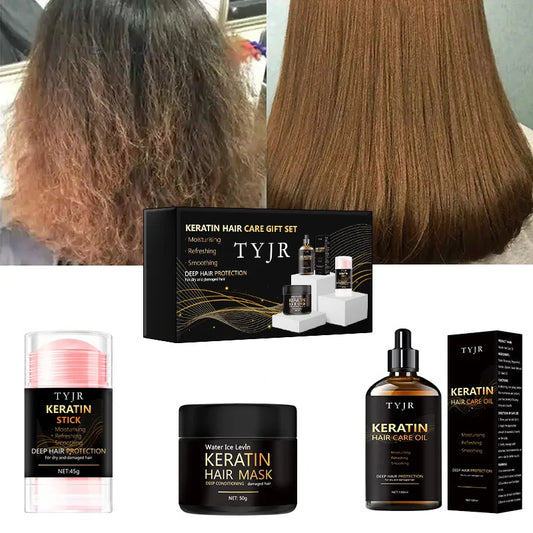 Keratin Hair Mask and Conditioner Set for Smooth Hair-0