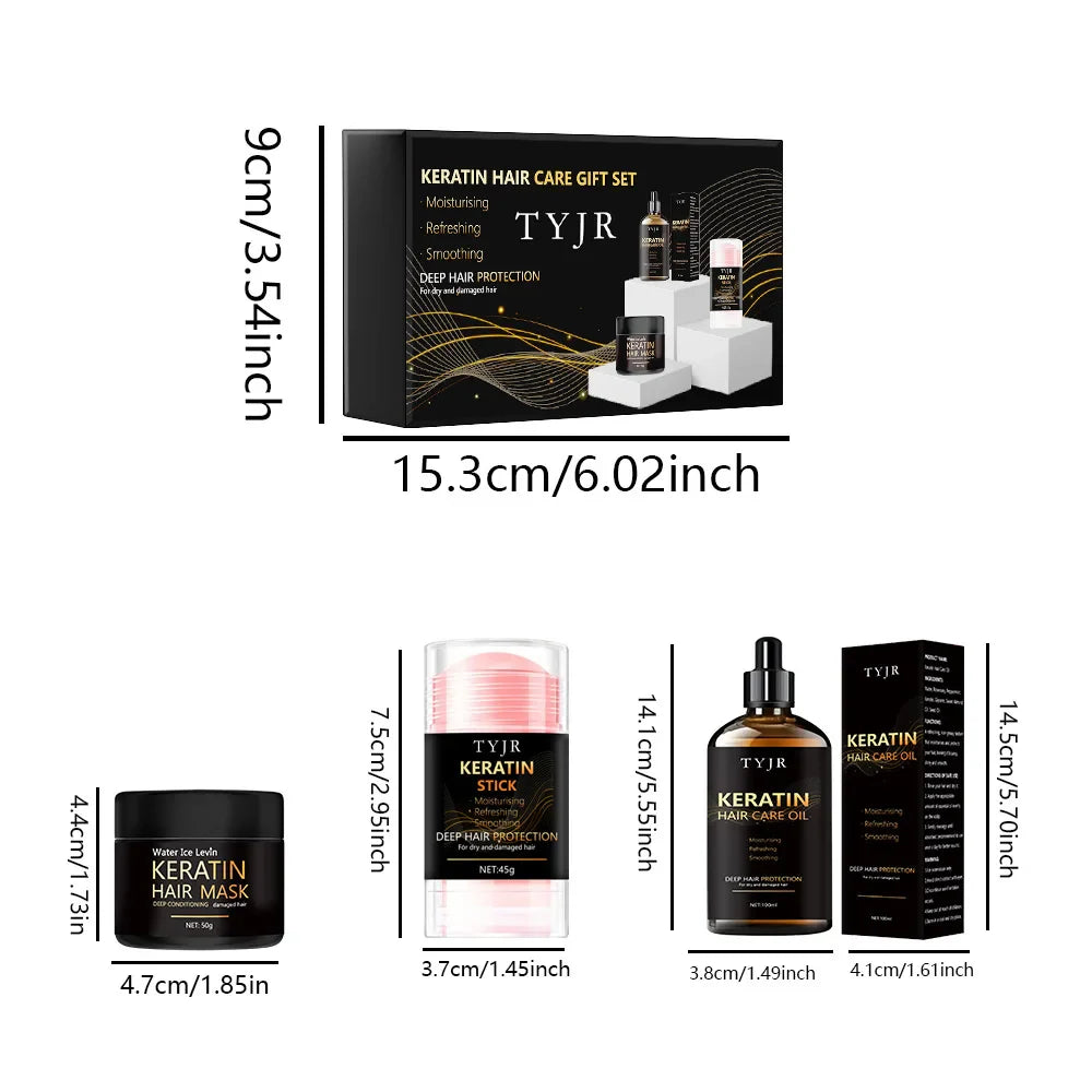 Keratin Hair Mask and Conditioner Set for Smooth Hair-3