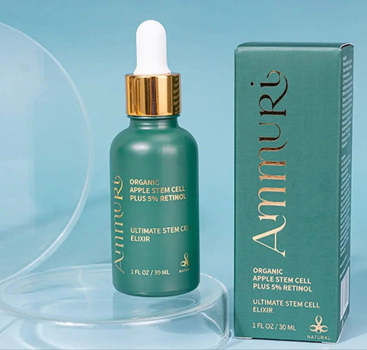 Ammuri Retinol 5% Serum with Apple Stem Cell – High Strength Anti-Ageing, Acne & Dark Spot Treatment (30ml) (Serum Células Madre de Manzana)